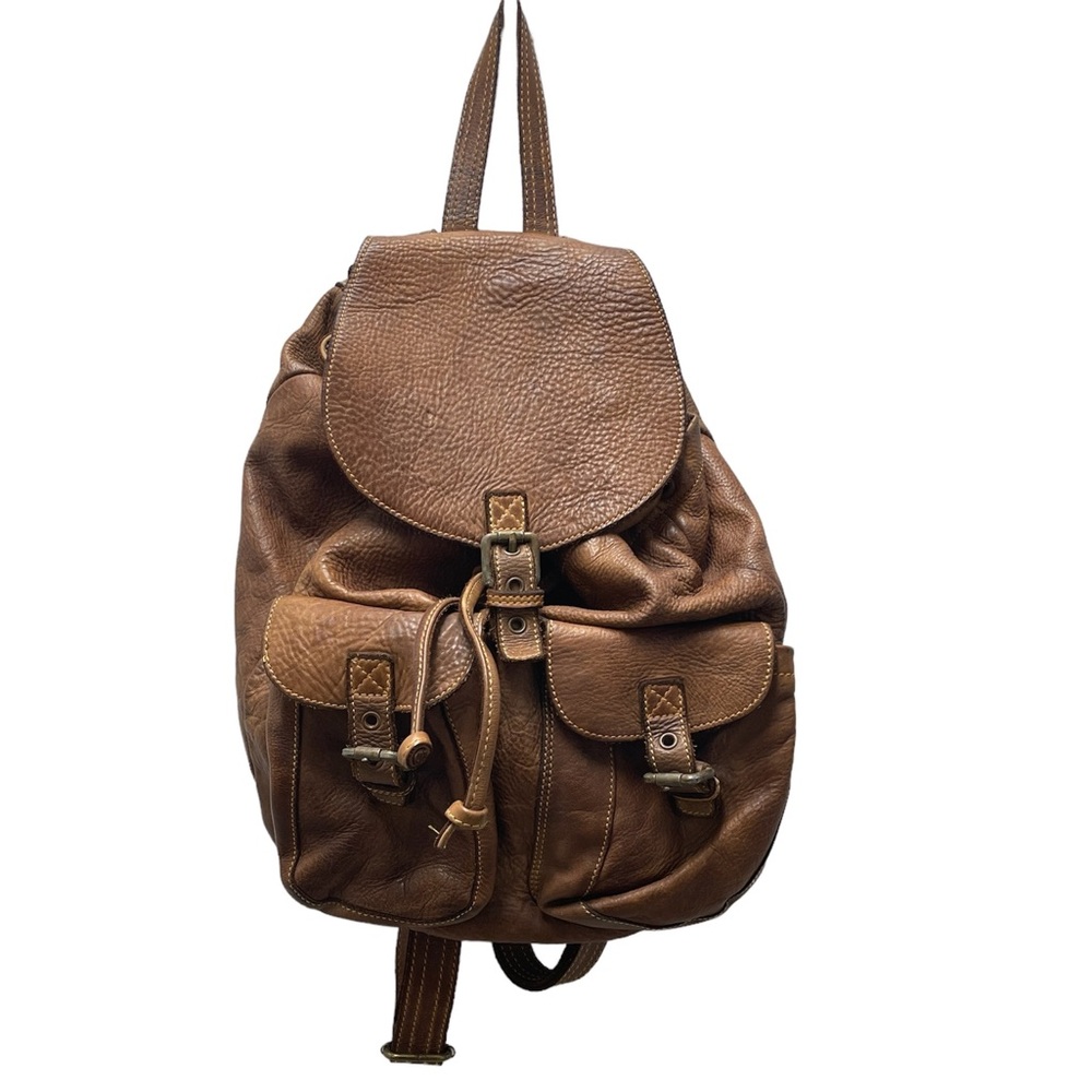 Brown Leather Backpack